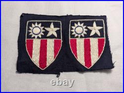 100% Original, Theater Made, Ww2 Us Army China Burma India Hand Made Patches