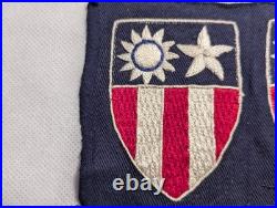 100% Original, Theater Made, Ww2 Us Army China Burma India Hand Made Patches