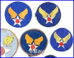 10 WWII US AAF ARMY AIR FORCE Leather Patch MILITARY Badge T70c9