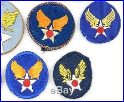10 WWII US AAF ARMY AIR FORCE Leather Patch MILITARY Badge T70c9