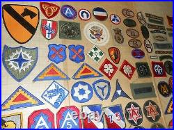 110 US Army PATCH LOT Unit/Division WWII/Vietnam RARE Vtg Orig OLD COLLECTION NR