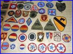 110 US Army PATCH LOT Unit/Division WWII/Vietnam RARE Vtg Orig OLD COLLECTION NR