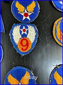 16 Lot AAF WWII Army Air Force USAF Patch Collection 13th 9th WW2