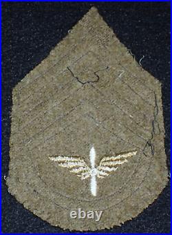 1920 WW2 AAC Army Air Corps Sergeant 1st Class'Winged Propeller' Chevrons Patch