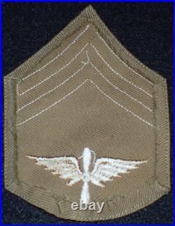 1920s WW2 AAC Army Air Corps Corporal'Winged Propeller' Chevrons Patch, Cotton