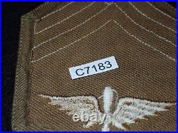 1920s WW2 AAC Army Air Corps Corporal'Winged Propeller' Chevrons Patch, Cotton