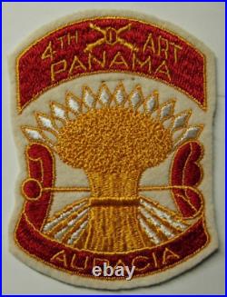 1930s WW2 4th Coast Artillery Panama Wool Pocket Patch US Army XB