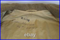 1940's US Army WWII Staff Sergeant Uniform Dress Trench Coat Jacket Com-Z Patch