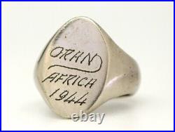 1944 WW2 US Army Oran Africa Trench Art Theater Made Ring #19