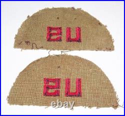 2 Original Wool Felt Ww2 Great Britain U. S. Army Civilian Employee Patches