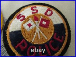 (2) Vtg. WWII US Army Signal Corps Patches Sacramento Signal Depot & Odd Variant