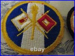 (2) Vtg. WWII US Army Signal Corps Patches Sacramento Signal Depot & Odd Variant