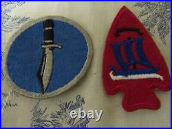 (2) WWII US Army Kiska Task Force 474th Inf. 1st Special Service Forces Patches