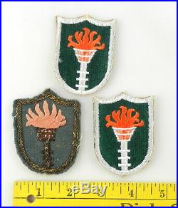 3 WWII US ARMY KOREAN COMMAND ZONE GROUND UNIT Patch MILITARY T70f2