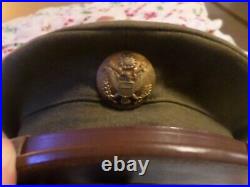 3 WWII US Army Hats 1 dog tag 2 patches1943 vintage antique WORLD WAR 2 ORIGINAL