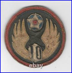 3 WW 2 US Army Air Force10th Air Force Leather Patch Inv# V994