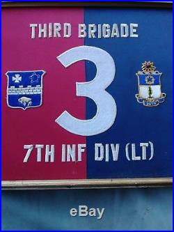 3rd Brigade 7th Infantry Division Pennant Flag Patches US Army WW2