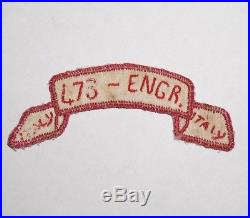 473rd Engineer Scroll Tab Theater Made Patch Italy WWII US Army P4933