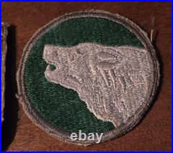 4 WWII US China Burma India, Army 104th Infantry Division Greenback Patch
