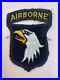 50's US Army 101st Airborne Division Velvet Patch Attached Tab Green