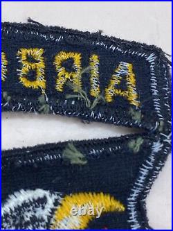 50's US Army 101st Airborne Division Velvet Patch Attached Tab Green