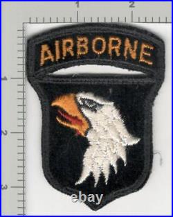 50's US Army 101st Airborne Division Velvet Patch Attached Tab Inv# K3254