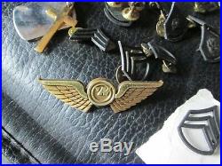 55 WWII-Viet Nam US Army Military Wings Insignia Pin Medals Patches Badges Brass