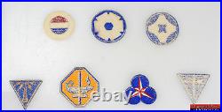 7pc WWII US Army Specialized Training Communications Weather Specialist Patches