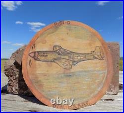 8th Army Air Force Leather Patch Art, Bomber P-51-D Mustang, WWII US Military, D