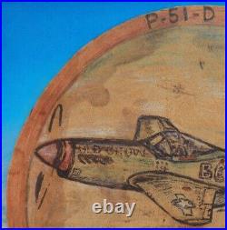 8th Army Air Force Leather Patch Art, Bomber P-51-D Mustang, WWII US Military, D