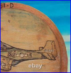 8th Army Air Force Leather Patch Art, Bomber P-51-D Mustang, WWII US Military, D