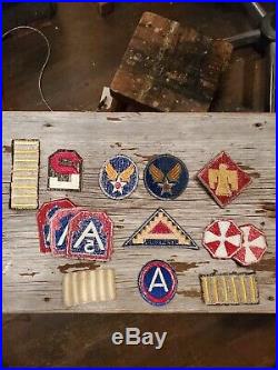 ANTIQUE OLD 3rd 5th 7th 8th AIRFORCE US ARMY PATCH LOT WWII WW2 AAF OVERSEAS BAR