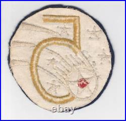 Aussie Made 4-1/4 WW 2 US Army Air Force 5th Air Force Wool Patch Inv# P312