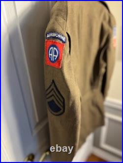Authentic US Army WWII military jacket with patches (Dated 2-7-1940)