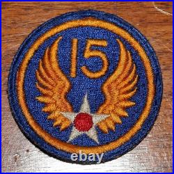 Authentic WW2 U. S. 15th Army Air Force Patch Unissued with Snow Backing