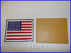 B1279 WW 2 US Army Air Force American Flag patch on leather large R8T