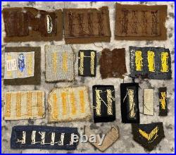 BIG LOT OF WW2 WWII Era Military US Army BULLION Uniform Corporal Sripes Patches