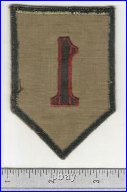 Black Back British Made WW 2 US Army 1st Infantry Division Patch Inv# B004
