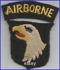 British Made WW 2 US Army 101st Airborne Division Patch & Tab Inv# F726