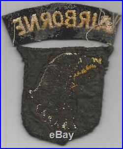 British Made WW 2 US Army 101st Airborne Division Patch & Tab Inv# F726