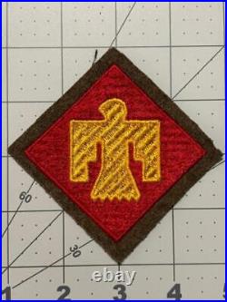 British Made WW 2 US Army 45th Infantry Division Wool Blackback Patch Inv# K5542