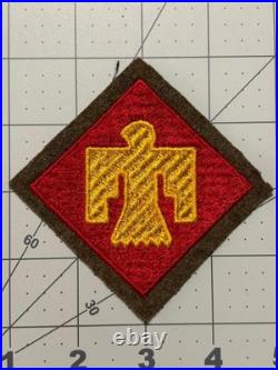 British Made WW 2 US Army 45th Infantry Division Wool Blackback Patch Inv# K5542