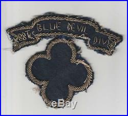 Bullion WW 2 US Army 88th Blue Devil Infantry Division Patch & Tab Inv# S799