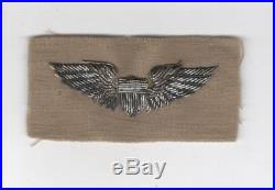 Bullion WW 2 US Army Air Force Pilot Wing Patch Inv# D244