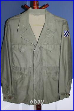 Choice Original WW2 U. S. Army M43 Field Combat Jacket, Size 40R with3rd Army Patch