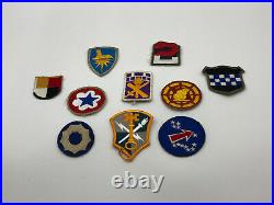 Collection of 10 US Army WW2 WWII Vintage Military Patches