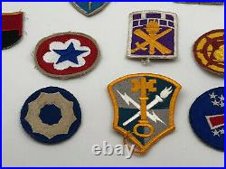 Collection of 10 US Army WW2 WWII Vintage Military Patches