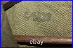 EXCELLENT WWII US ARMY 36 INFANTRY OD ENLISTED UNIFORM WOOL OVERCOAT 36R withPATCH