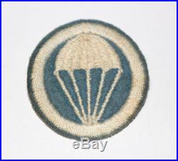 English made WWII U. S. Army Airborne Parachute Infantry Wool Cap Insignia Patch