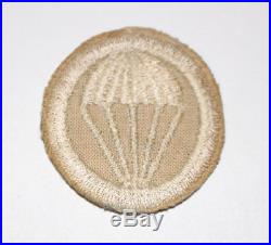English made WWII U. S. Army Airborne Parachute Infantry Wool Cap Insignia Patch